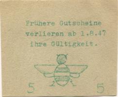 Massing - Hummel, J., Warenhaus - 1.7.1947 - 5 Pfennig