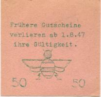 Massing - Hummel, J., Warenhaus - 1.7.1947 - 50 Pfennig