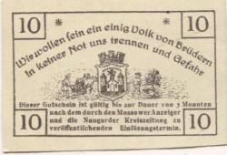 Massow (heute: PL-Maszewo) - Stadt - 1.10.1920 - 10 Pfennig