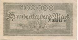 Meerane - Stadt - 8.8.1923 - 100000 Mark