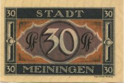 Meiningen - Stadt - 31.7.1921 - 30 Pfennig