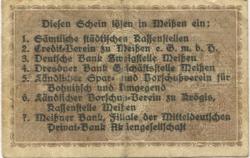 Meißen - Stadt - - 31.12.1918 - 50 Pfennig