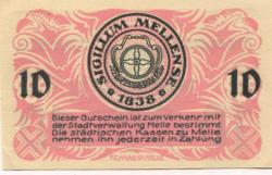 Melle - Stadt - 24.2.1920 - 10 Pfennig