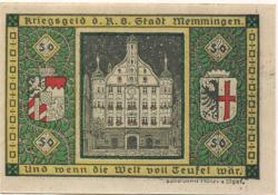 Memmingen - Stadt - 1.11.1918 - 1.12.1919 - 50 Pfennig