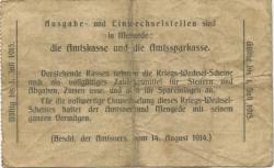 Mengede (heute: Dortmund) - Amtsverband - 14.8.1914 - 1/2 Mark 