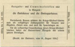 Mengede (heute: Dortmund) - Amtsverband - 14.8.1914 - 2 Mark