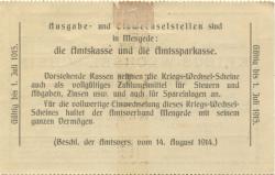Mengede (heute: Dortmund) - Amtsverband - 14.8.1914 - 3 Mark