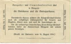 Mengede (heute: Dortmund) - Amtsverband - 14.8.1914 - 3 Mark
