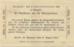 Mengede (heute: Dortmund) - Amtsverband - 14.8.1914 - 5 Mark