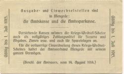 Mengede (heute: Dortmund) - Amtsverband - 14.8.1914 - 5 Mark