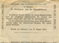 Mengede (heute: Dortmund) - Amtsverband - 10.3.1917 - 1.10.1917 - 1/2 Mark
