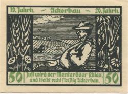 Menteroda - Gemeinde - 1.11.1921 - 50 Pfennig