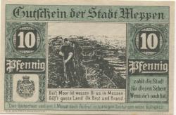Meppen - Stadt - 31.5.1921 - 10 Pfennig