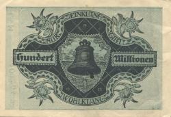 Mindelheim - Stadt - 1.8.1923 - 100 Millionen Mark