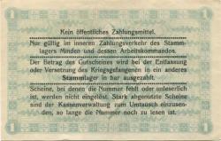 Minden - Kriegsgefangenenlager - 15.11.1916 - 1 Mark