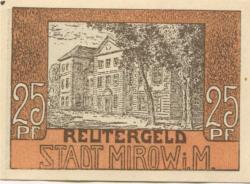 Mirow - Stadt - - 31.5.1922 - 25 Pfennig