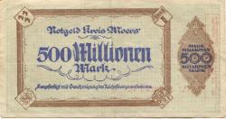 Moers - Kreis - 22.9.1923 - 1.4.1924 - 500 Millionen Mark