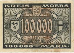 Moers - Kreis - 15.7.1923 - 100000 Mark