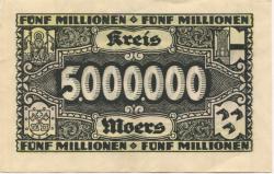 Moers - Kreis - 1.8.1923 - 5 Millionen Mark