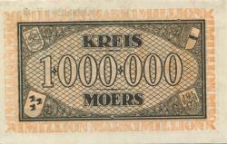 Moers - Kreis - 25.8.1923 - 1 Million Mark 