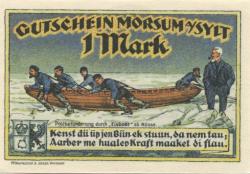 Morsum - Gemeinde - 21.2.1921 - 1 Mark