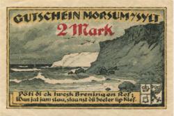 Morsum - Gemeinde - 21.2.1921 - 2 Mark 