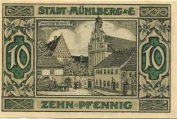 Mühlberg - Stadt - 1.7.1921 - 10 Pfennig