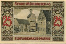 Mühlberg - Stadt - 1.7.1921 - 25 Pfennig
