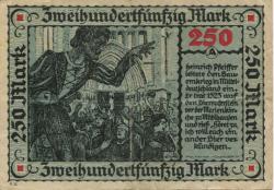 Mühlhausen - Stadt - 15.10.1922 - 250 Mark