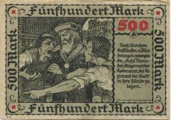 Mühlhausen - Stadt - 15.10.1922 - 500 Mark