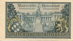 München - Bayerische Notenbank - 15.6.1923 - ab 1.1.1924 - 100000 Mark 