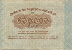 München - Bayerische Staatsbank - 1.8.1923 - 500000 Mark 