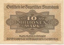 München - Bayerische Staatsbank - 1.8.1923 - 10 Millionen Mark 