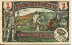 Münstermaifeld - Gemeinde - August 1921 - 1 Mark