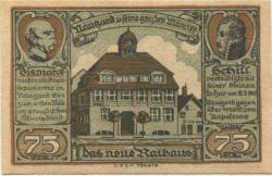 Naugard (heute: PL:Nowogard) - Städtische Sparkasse - -- - 75 Pfennig 