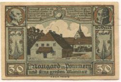 Naugard (heute: PL:Nowogard) - Städtische Sparkasse - 20.5.1922 - 50 Pfennig 