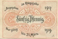 Naumburg - Stadt -1917 - 31.3.1919 - 50 Pfennig 