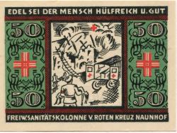 Naunhof - Deutsches Rotes Kreuz, Freiwillige Sanitätskolonne - 26.6.1921 - 31.12.1921 - 50 Pfennig