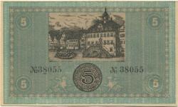 Neckarsulm - Stadt - 15.11.1918 - 31.1.1919 - 5 Mark