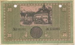 Neckarsulm - Stadt - 15.11.1918 - 31.1.1919 - 20 Mark