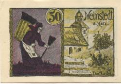 Neinstedt (heute: Thale) - Gemeinde - September 1921 - 50 Pfennig