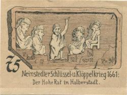 Neinstedt (heute: Thale) - Gemeinde - September 1921 - 75 Pfennig