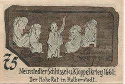 Neinstedt (heute: Thale) - Gemeinde - September 1921 - 75 Pfennig