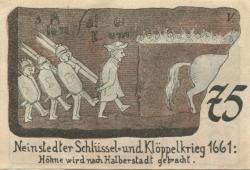 Neinstedt (heute: Thale) - Gemeinde - September 1921 - 75 Pfennig