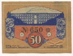 Netzschkau - Stadt - - 31.12.1921 - 50 Pfennig