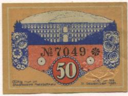 Netzschkau - Stadt - - 31.12.1921 - 50 Pfennig