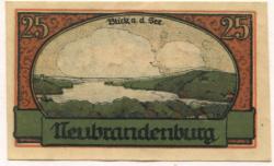 Neubrandenburg - Stadt - 2.7.1921 - 30.6.1922 - 25 Pfennig