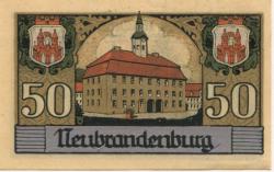 Neubrandenburg - Stadt - 2.7.1921 - 30.6.1922 - 50 Pfennig