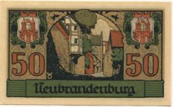Neubrandenburg - Stadt - 2.7.1921 - 30.6.1922 - 50 Pfennig