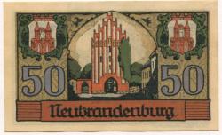 Neubrandenburg - Stadt - 2.7.1921 - 30.6.1922 - 50 Pfennig